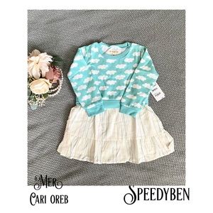 Tucker + Tate Sweet Clouds Fleece Dress 2T NWT